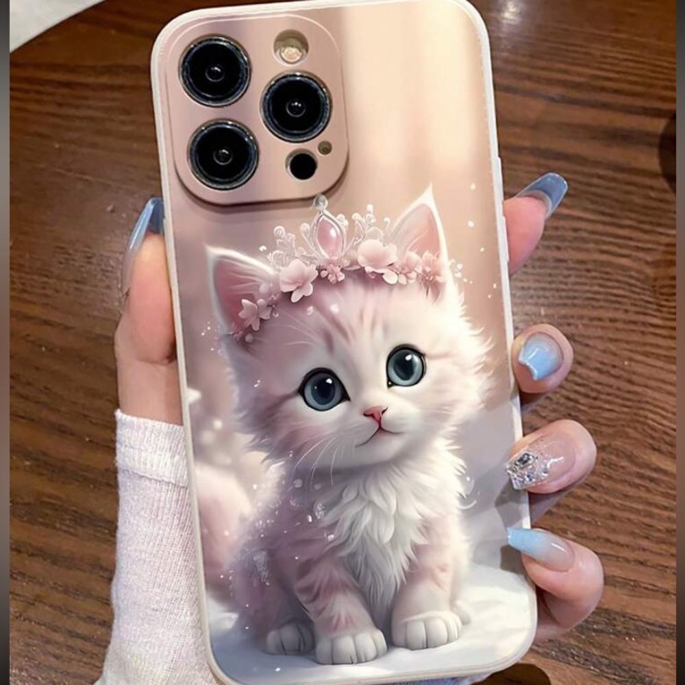 3for$20 One Crown Cat Printed Phone Case Compatible With IPhone 15 pro max
